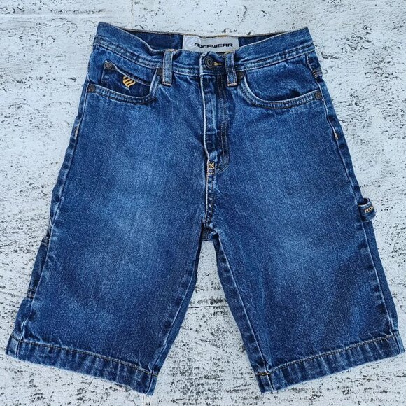 Rocawear Boys Shorts Blue Cotton Denim Shorts Cargo Shorts Size 7X Authentic B - Picture 1 of 8